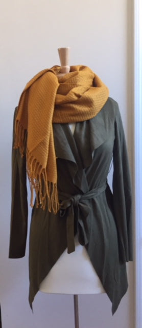 Dark/Olive Green Belted Jacket -Only 1 left!