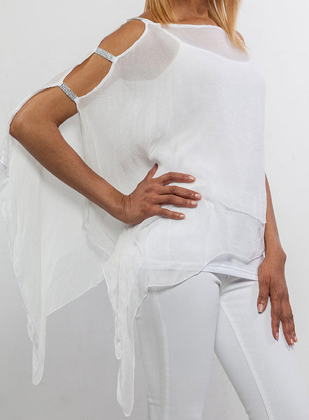 トップス sheller shoulder ribbon satin tops JPTH--6063_b67b4e56-fd90-437a-