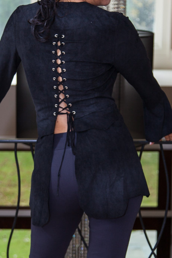 Black Faux Suede Jacket