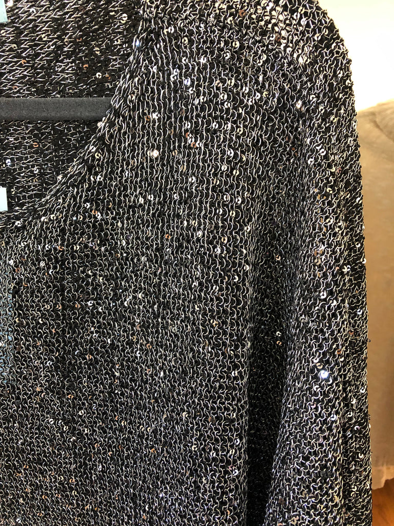 Plus Size -Silver Sparkling Pullover Top
