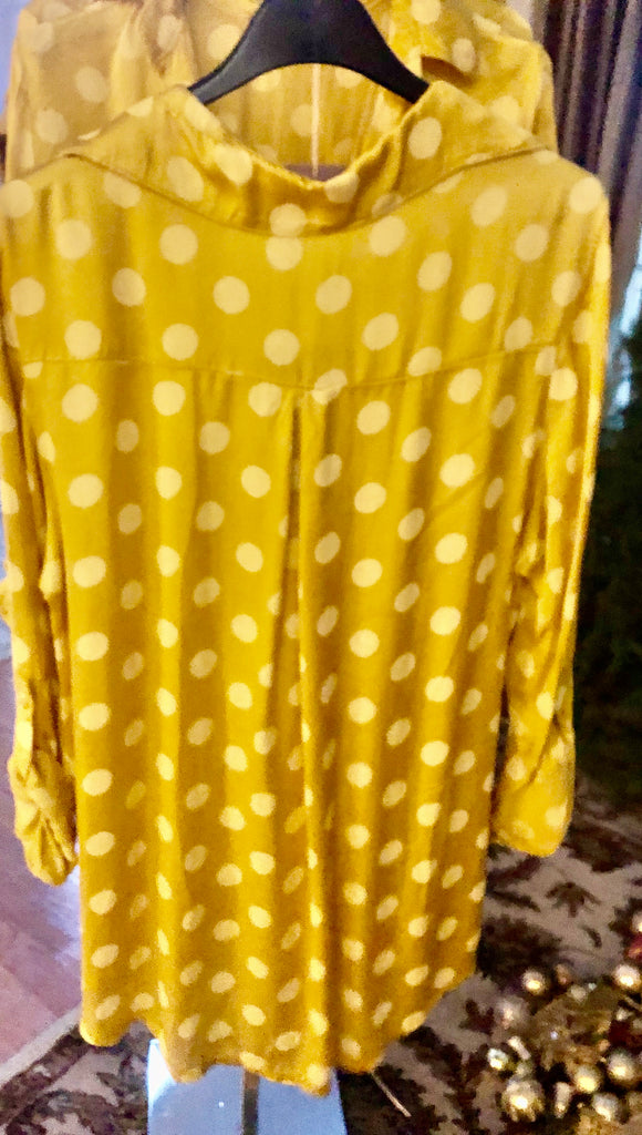 Yellow V Front Blouse