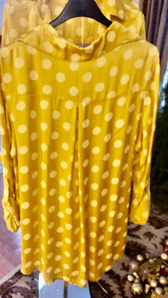 Yellow V Front Blouse