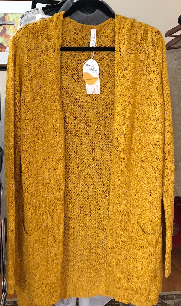 Plus Size-Open Front-2 Pocket Cardigan