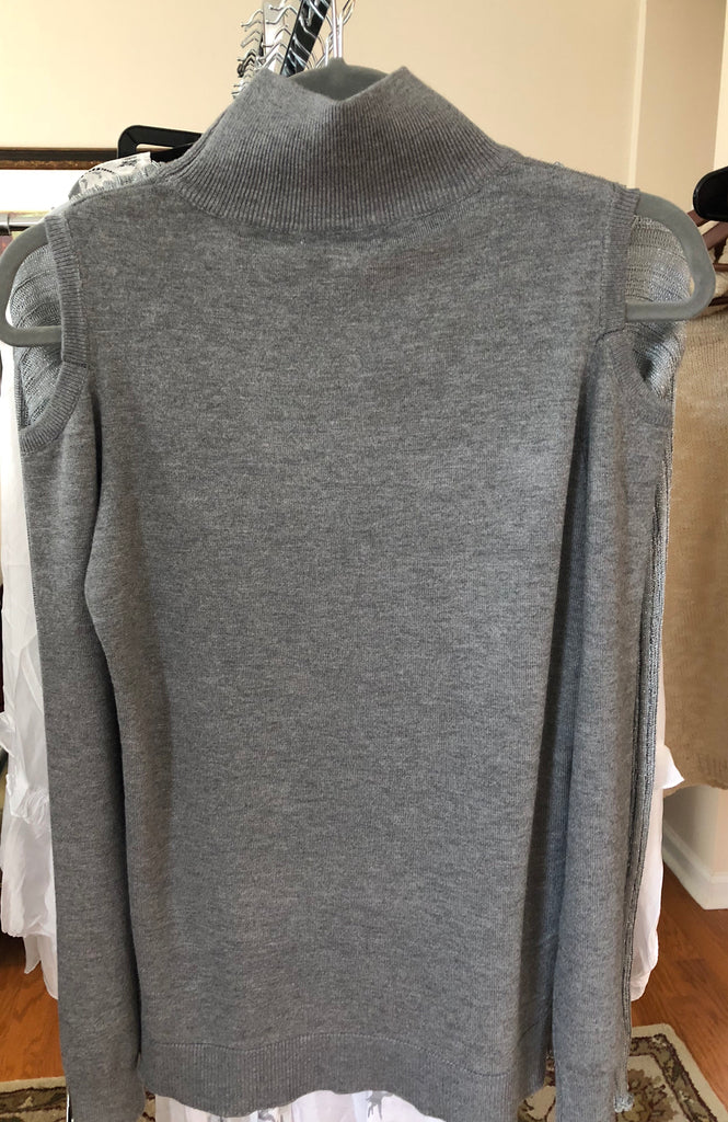 Open Shoulder Mock Turtle Neck