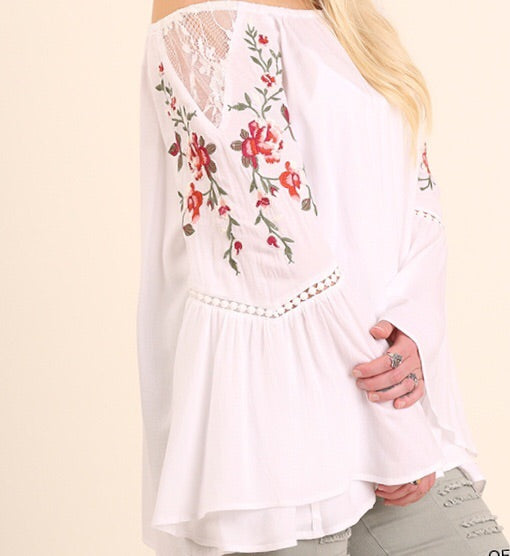 Off Shoulder Bell Sleeve Top