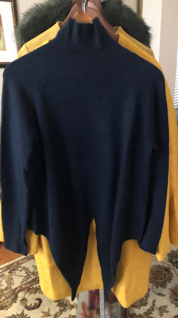 Navy Mock Turtle Neck