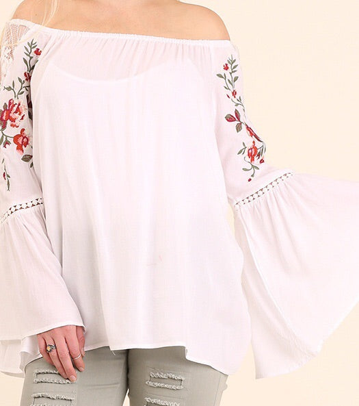 Off Shoulder Bell Sleeve Top