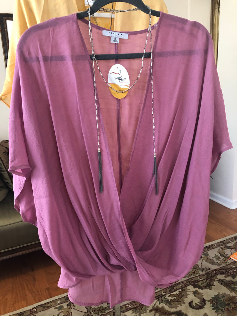 Mauve High/Low Summer Top