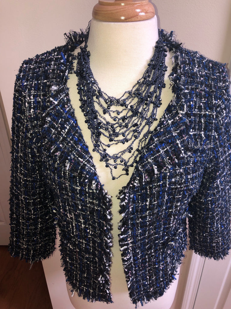 Open Front Cropped Jacket