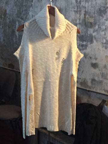 Cotton blend sweater and tank set