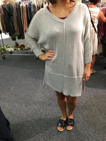 Plus Size -Silver Sparkling Pullover Top