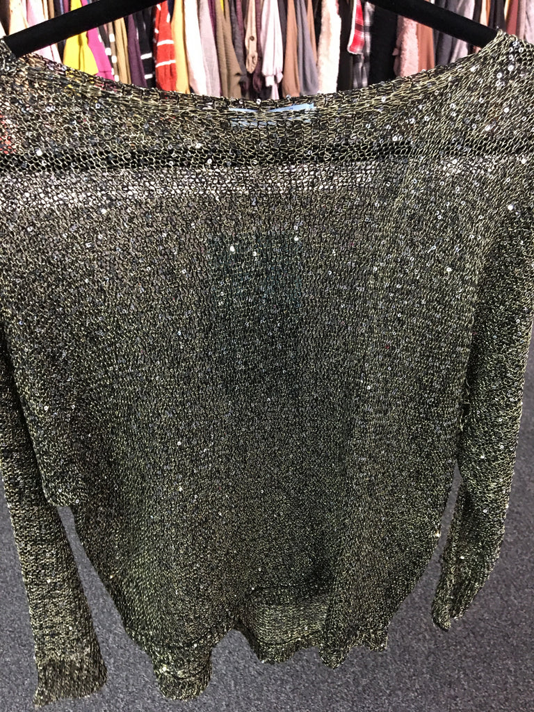 Silver Sparkling Pullover Sweater